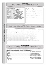 English Worksheet: be going to