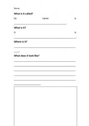 English Worksheet: Creative Writing Island