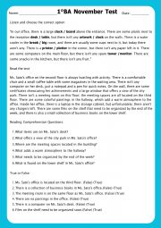 English Worksheet: there is / there are, some and any test