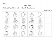 English Worksheet: Fruits