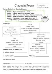 Cinquain Poems - Didactic and American Cinquain