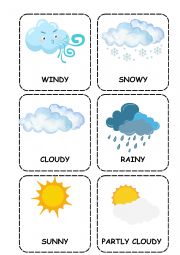 English Worksheet: Weather flashcards 1