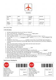 English Worksheet: Airport conversation