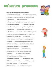 Relative pronouns