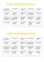 Find someone who - ESL worksheet by silviaaglez11