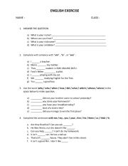English Exercise - ESL worksheet by hzqfauzan