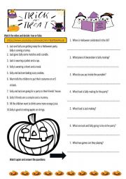 English Worksheet: halloween