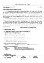 English Worksheet: child labour and sweatshops