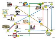 Directions - bus and train maps and conversations for lower intermediate.