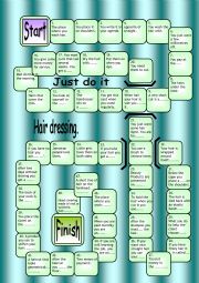 English Worksheet: HAIR DRESSING BOARD GAME