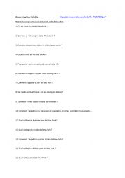 English Worksheet: Discovering New York City