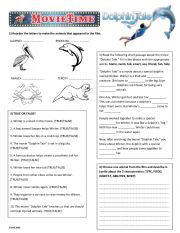 English Worksheet: DOLPHIN TALE MOVIE WORKSHEET