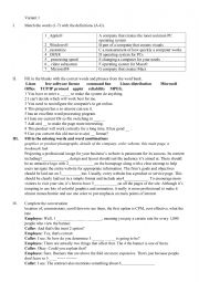 English Worksheet: English for IT (test 3) Career Path