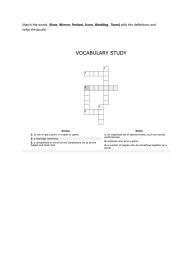 English Worksheet: Crossword Puzzle
