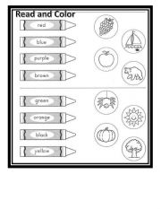 English Worksheet: Colors