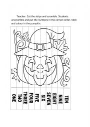 Halloween Number Unscramble