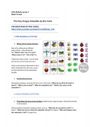 English Worksheet: The Very Hungry Caterpillar