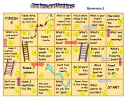 Game: snakes and ladders elementary 2