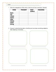 VERBS PRACTICE - SIMPLE PAST AND PRESENT