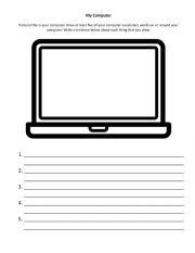English Worksheet: My Computer