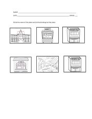 English Worksheet: places worksheet