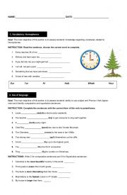 English Worksheet: Subject Verb Agreement