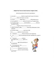 English Worksheet: Irregular Past Tense