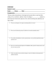 English Worksheet: Interview