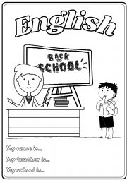 English Worksheet: ENGLISH COVER