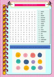 English Worksheet: FEELINGS AND EMOTIONS