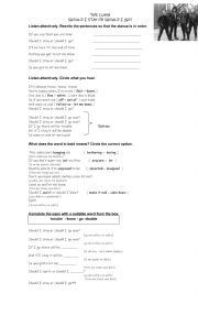 English Worksheet: Should I stay or Should I go - The Clash