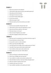 English Worksheet: Speed Dating