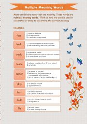 Multiple Meaning Words