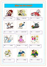 English Worksheet: present continuous