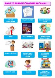 BACK TO SCHOOL ACTIVITIES AND VOCABULARY
