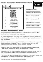 English Worksheet: Hotel advertisement