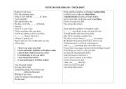 English Worksheet: YOUï¿½RE ON YOUR OWN, KID - TAYLOR SWIFT