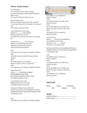 English Worksheet: Believer by Imagine Dragons Cloze Activity