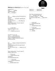 English Worksheet: Walking on a dream by Empire of the sun Listening activity