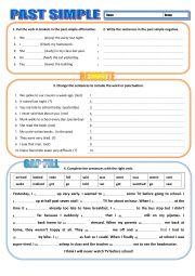 Past Simple Rewrite and GapFill