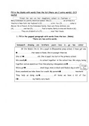 English Worksheet: 7th form language tasks