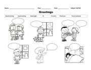English Worksheet: Greetings
