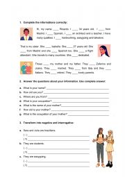 English Worksheet: VERB TO BE 