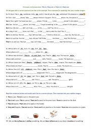 English Worksheet: pronouns and possesives