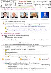 English Worksheet: space tourism session 2