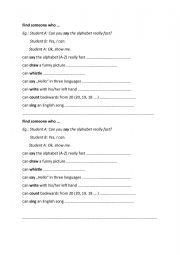 English Worksheet: Can questionaire
