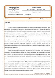 English worksheet: full-term 1