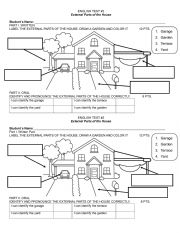 English Worksheet: EXTERNAL PARTS OF THE HOUSE