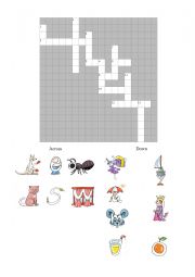 English Worksheet: crossword A-Z