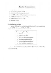 reading comprehension